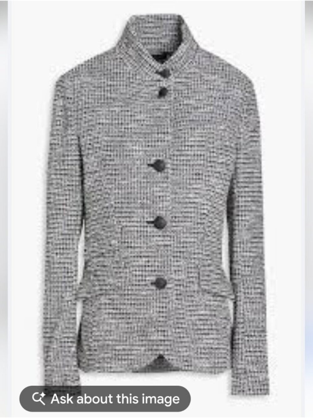 RAG & BONE | Black White Slade Bouclé Tweed Blazer (Altered Hem) sz 4